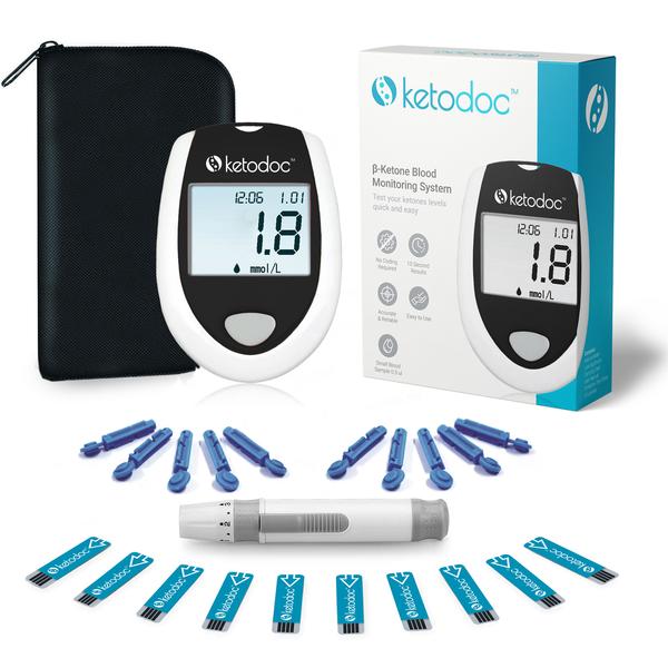 KetoDoc™ Advanced Ketone Blood Meter Kit - Rediston